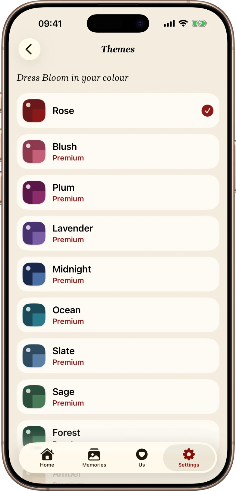 Colour themes
