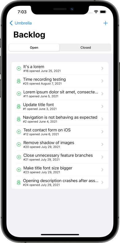 Preview screenshot of Umbrella