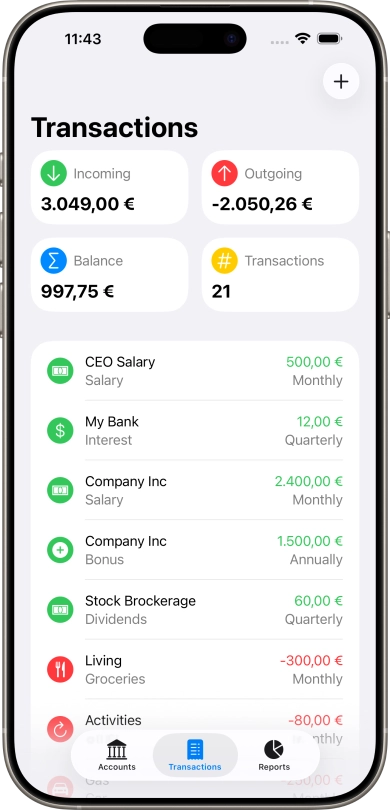 Preview screenshot of Financial Plan